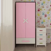 Novara 2 Door Wardrobe in English Pink Colour