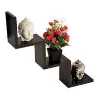 BLUEWUD Aaron Engineered Wood Multipurpose Wall Decor Shelf, Display Rack (Wenge)