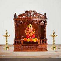 Ajay Solid Wood Free Standing Prayer Unit