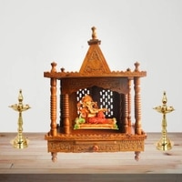 Shaan Solid Wood Free Standing Prayer Unit