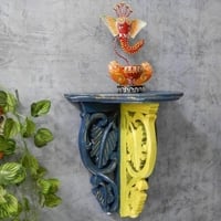 Mason Multicolor Solid Wood Wal Shelf - Set of 2