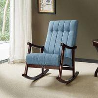Ashlea Solid Wood Rocking Chair in Blue Colour