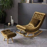 Ashlei Solid Wood Rocking Chair in Golden Colour