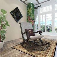 Chele Solid Wood Rocking Chair in Grey Colour