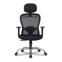 Gabriel Net Swivel Study Chair in Black Colour