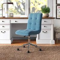 Feleena Fabric Swivel Study Chair in Blue Colour