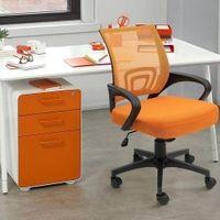 Task Net Swivel Study Chair in Orange Colour