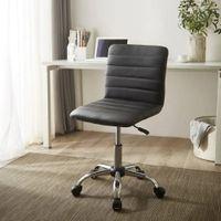 Feleena Leatherette Swivel Study Chair in Black Colour