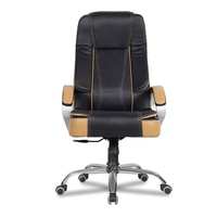 Adam Leatherette Swivel Study Chair in Black Colour