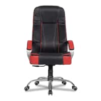 Eve Leatherette Swivel Study Chair in Black Colour