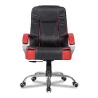 Joseph Leatherette Swivel Study Chair in Black Colour