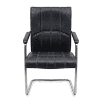 Trueman Leatherette Swivel Study Chair in Black Colour