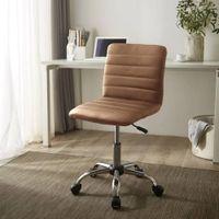 Jason Leatherette Swivel Study Chair in Brown Colour