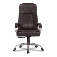 Evah Leatherette Swivel Study Chair in Brown Colour