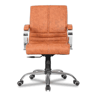 Aadi Leatherette Swivel Study Chair in Brown Colour