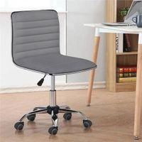 Correen Leatherette Swivel Study Chair in Grey Colour