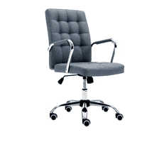 Gruber Leatherette Swivel Study Chair in Grey Colour