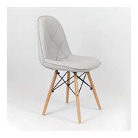 Toby Leatherette Study Chair in Grey Colour