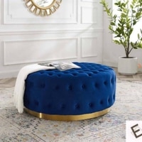 Rainn Ottoman in Navy Blue Colour