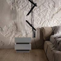 Lagere Series Bedside Table duly polished in Greyish