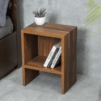 Hues Mica Teak Bedside Table