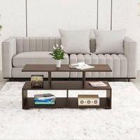 Victor Rectangular Engineered Wood Coffee Table In Wenge Finish