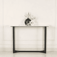 Verona Marble Console Table In Black Finish