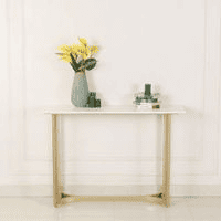 Verona Marble Console Table In Gold Finish