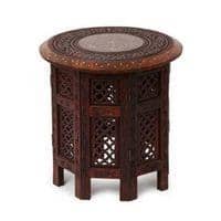 Shilpi Handicrafts Folding Coffee Table - Brown - Nshctbl10