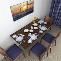 Hemming Engineered Wood Wall Mount Folding Dining Table In Wenge Finish