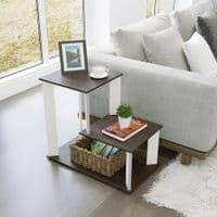 Coras Engineered Wood Side Table in Brown Finish