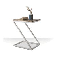 Zeed End Table White Frame