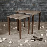 Slate Solid Wood Nested End Table in Laminate Finish - Set of 2