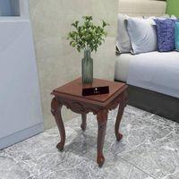 Gracious Hand Carved Teak Wood End Table for Home DÃ©cor