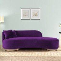Maddox Velvet 3 Seater Sofa Purple in Colour