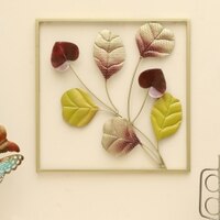 W-Aarna Abstract Metal Wall Decor in Multicolor Set of 1