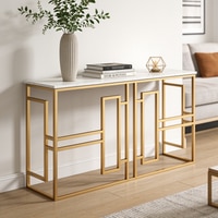 Eleganza Metal Console Table in Gold Colour
