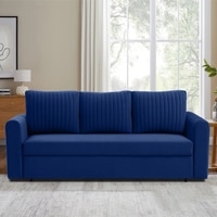 Melano 3 Seater Pull Out Sofa cum Bed  in Navy Blue Colour