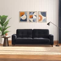 Verona Premium 3 Seater Fabric Sofa in Deep blue velvet Colour