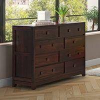 Magellan 8 Solid Wood Chest of 8 Drawers in Mahogany Finish