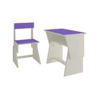 Utopia Extendable Toddler Study Desk and Chair Set in Lavender Purple Colour