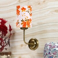 Devansh Metal Electric Wall Light in Gold Colour with Multi Shade Count of 1 Light