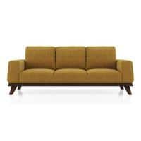 Granada Essential 3 Seater Fabric Sofa In Ochre