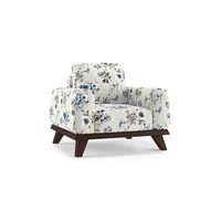 Granada Luxe 1 Seater Fabric Sofa in Adrian Velvet Colour