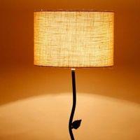 Felicia White Cotton Shade Floor Lamp