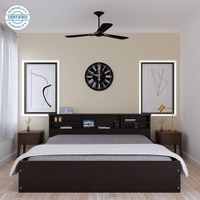 Pheme Engineered Wood King Size Drawer Storage Bed In Laminate Finish