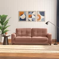 Verona Premium 3 Seater Fabric Sofa in Mocha Mouse Velvet Colour
