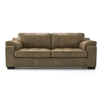 Trissino 3 Seater Luxury Italian Leather Sofa In Antique Moss