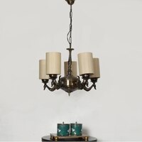 Devansh Dual Gold  Antique Wall Mounted Lamp With Black  Cotton Shade