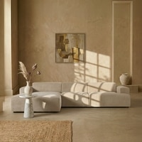 Sophisticated Wood Right Aligned 3-Seater With Upholstery Non Storage Sofa In White Colour